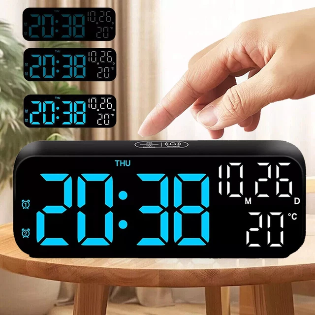 Digitaler LED Wecker Mit Temperatur - Schlummerfunktion & 3 Helligkeiten