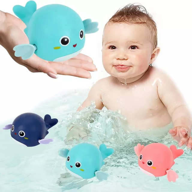 Wind Up Baby Bath Toy Cartoon Bathtub Toys Floating Swimming Dolphin Bath Toy