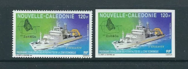 NEW CALEDONIA 1994 RESEARCH SHIP L'ATALANTE (Sc C264 PERF/IMPERF) VF MNH