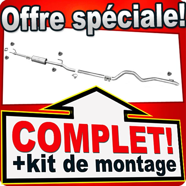 Ligne D'échappement Complète Pour MERCEDES SPRINTER 308 311 313 316 CDI XLWB (sans Catalyseur) - Acier Aluminié - Neuf 30 Mois Garantie