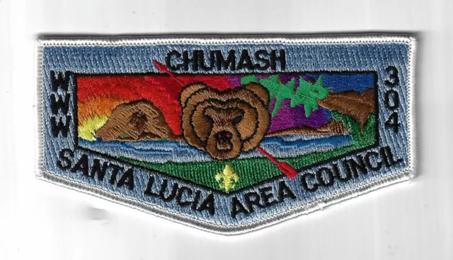 OA Chumash Lodge 304 Flap WHT Bdr. Santa Lucia Area Council 56 San Luis Obispo,