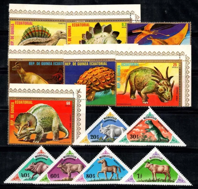 Animaux 1977-78 Neuf ** 100% Guinée équatoriale, Mongolie