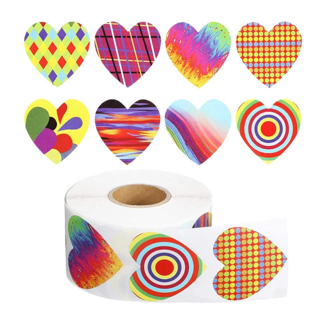 Valentine's Day Stickers Kids Gift Tag Adhesive Work Romantic
