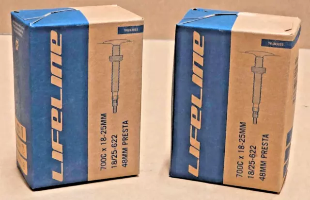 LIFELINE ROAD INNER Tube Presta 48mm 2 PACK 6.00 PicClick UK