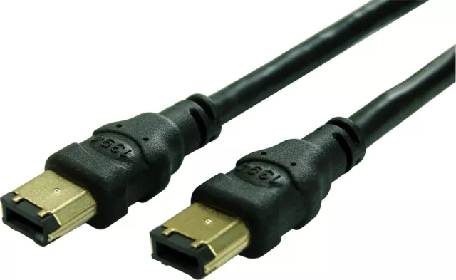 Firewire 400 Cable IEEE1394a 6 Pin to 6 Pin Male Lead OFC PC Mac CAMCORDER 3m