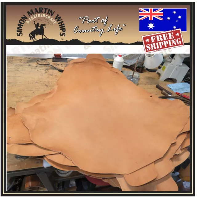 WHISKY Color VEG TANNED Kangaroo leather skin hide for plaiting whip making etc.