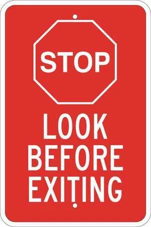 Brady 124447 Traffic Sign, 18 In Height, 12 In Width, Polystyrene, Vertical