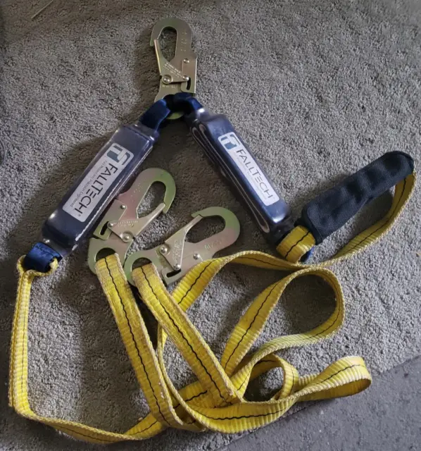 FallTech Fall Rope Grab Rebar Hooks Lanyard Y-Legs Body Safety harness