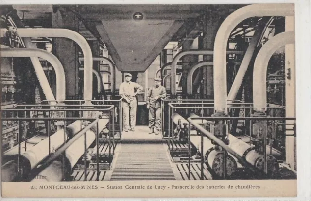 CPA 71 BURGUNDY Autun MONTCEAU les MINES Central Station of LUCY Batteries