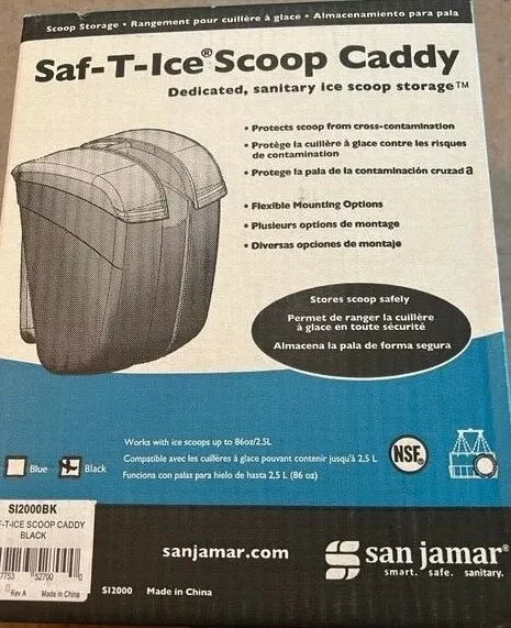 San Jamar Saf-T-Ice Scoop Caddy  6pc lot