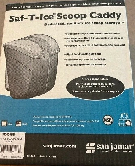 San Jamar Saf-T-Ice Scoop Caddy  6pc lot