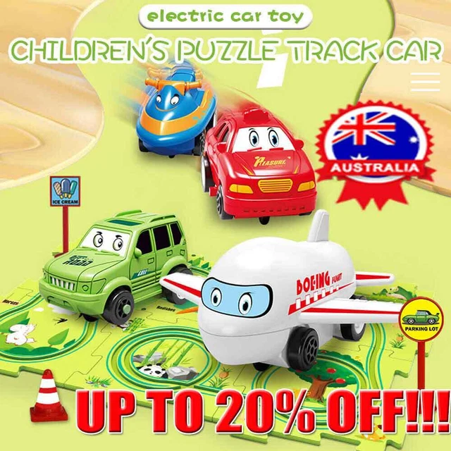 DIY Car Track Puzzle Play Set Preschool Educational Montessori Toy for Kid AL