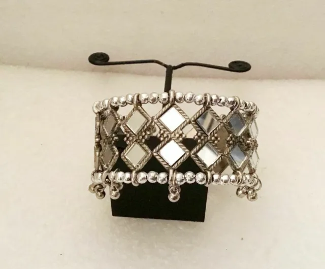 Indian Bangles Oxidized Kada Wedding Mirror Bracelet Fashion Jewelry Free Size