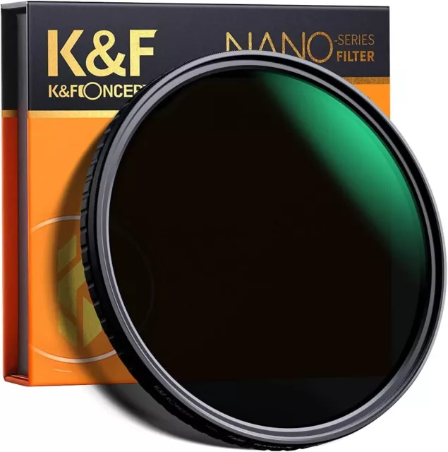 Filtro de lente K&F Concept 58 mm densidad neutra variable ND3-ND1000