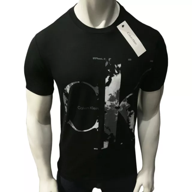 Nwt Calvin Klein Msrp $54.99 Men's Black Crew Neck Short Sleeve T-Shirt M L Xl