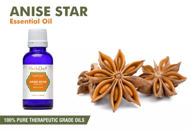 Anise Star Essential Oil 100% Pure Natural Aromatherapy Therapeutic Grade Oils