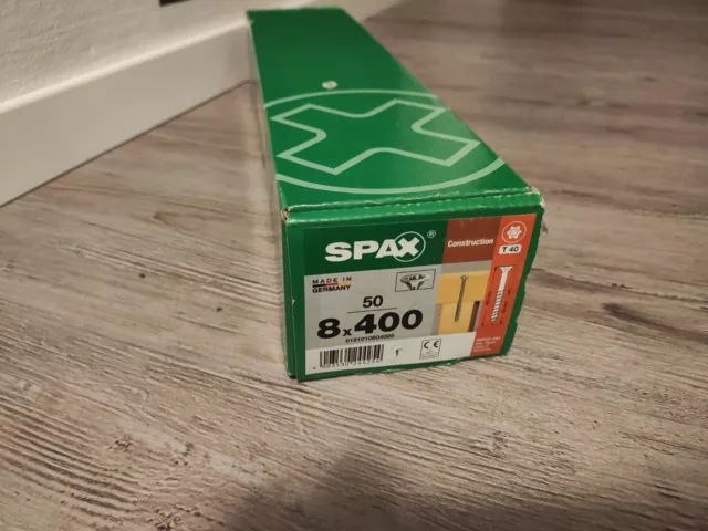 Original. SPAX Torx Schrauben Holzschrauben 50 Stück 8x400  NEU.