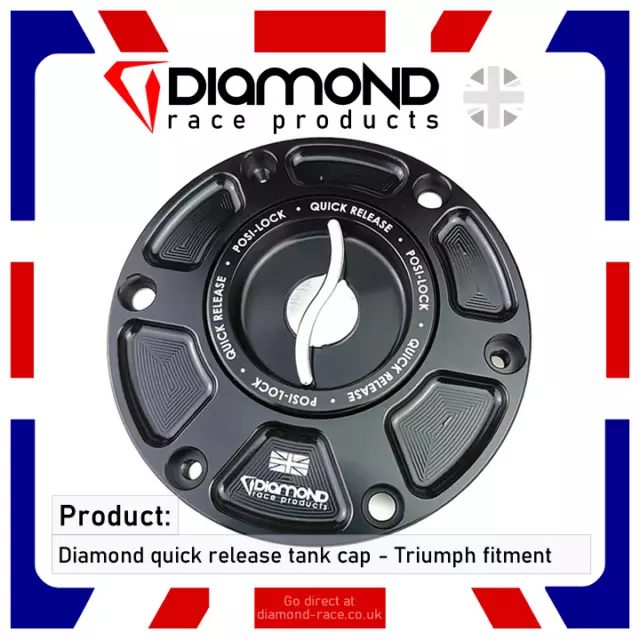 Diamond Race Products - Triumph Quick Release Tank Fuel Cap Daytona 675 2010 '10