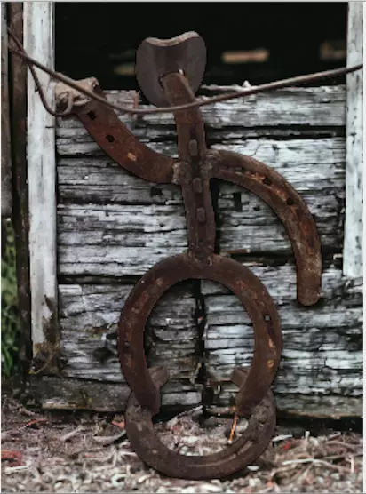 Horseshoe Cowboy Rodeo Roper, Iron, Western Decor Sculpture, Rustic, Handmade