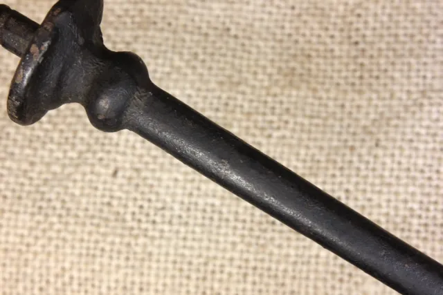 Old Single Coat Screw In Hook Diamond Tip School Farmhouse Iron Vintage 1880’s 9