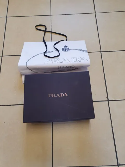 PRADA EMPTY SHOE Box with tissu paper. 34 x 24 x13 cm £ - PicClick UK