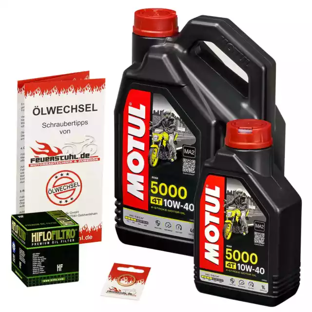 Kawasaki ZR 1100 Zephyr, ZRT10A ZRT10B, Motul 10w40 Öl, HiFlo Ölfilter Motoröl