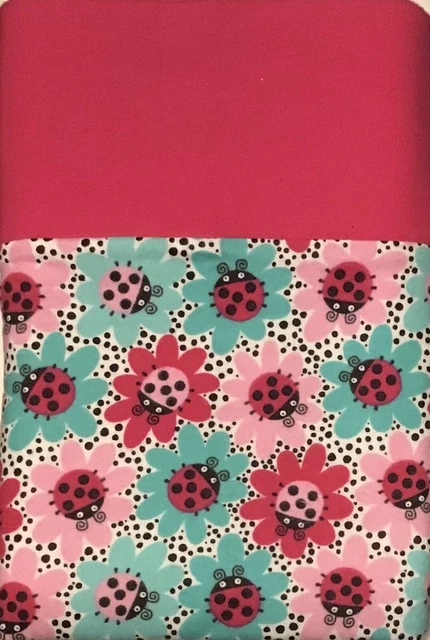 NEW Flannel Pillow Case Ladybugs & Daisies FREE SHIPPING