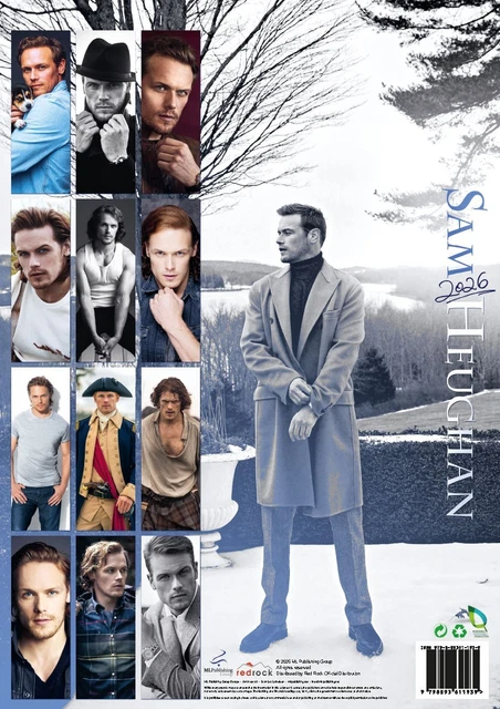 SAM HEUGHAN Outlander 2026 A3 Calendar Premium Quality RARE EDITION 12 Sam Heughan Outlander 2026 A3