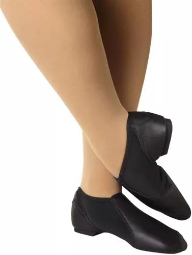 Leo's 7148 Women's 10.5M (Fits 9) Black Split Sole Contour Slip-On Jazz Boot