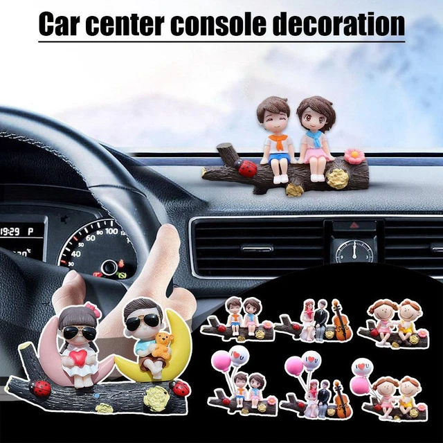 CAR INTERIOR DECORATION Cute Couple ActionFigure Auto Dashboard