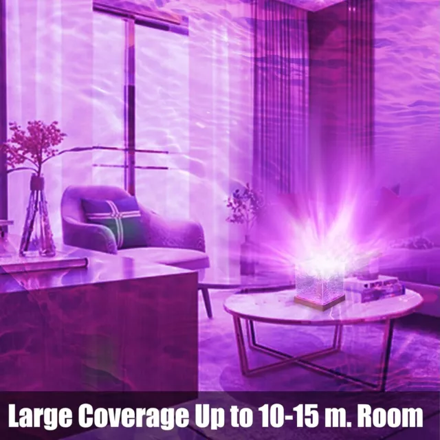 Northern Lights Ocean Wave Projector Light, 16 Colors Gradual Rotating Flame 2