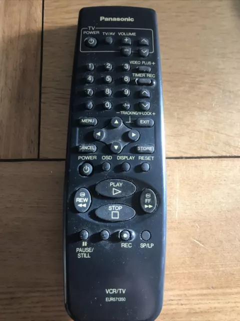 Genuine Original Panasonic Eur571350 Vcr Tv Remote Control