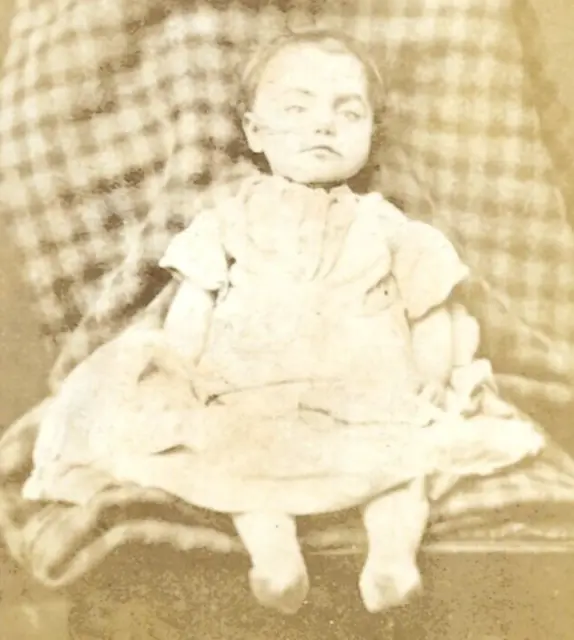 Victorian CDV Post Mortem Photo Deceased Child Posed Stockdale Lancaster UK