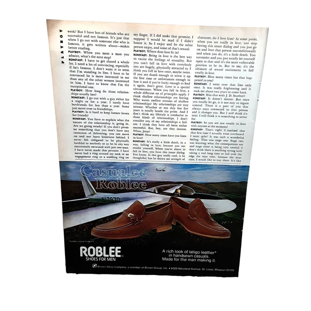 Roblee Shoes For Men Glider vintage 1980 Magazine Print Ad