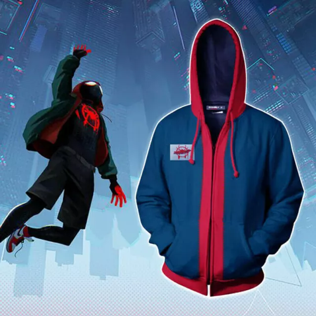 Verse Miles Morales Cosplay Hoodie Spiderman Into the Spider Kinderjacke