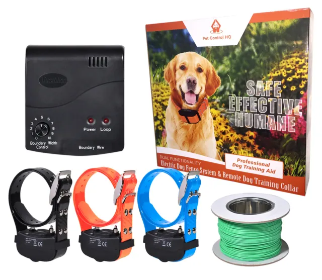 3 Dogs electric fence system hidden waterproof wireless pet fencing underground