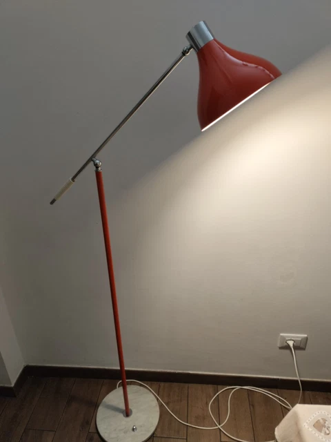Lampada Da Terra Stilux Base Marmo Anni 60 Vintage Design 1960’s Modernariato