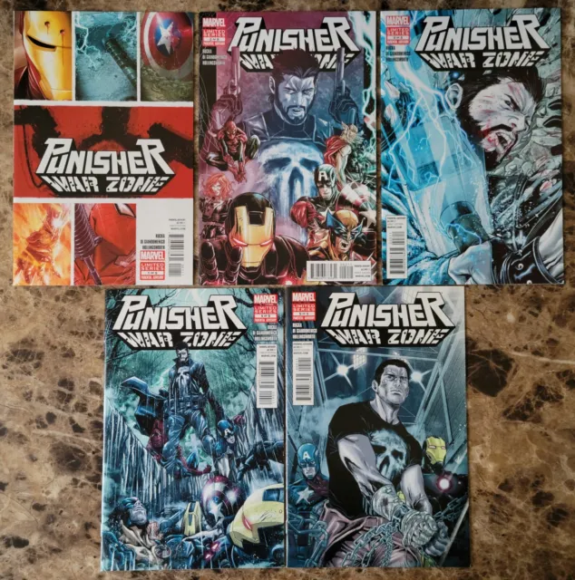 The Punisher War Zone #1 2 3 4 5 | NM | COMPLETE SET | 2012 Marvel