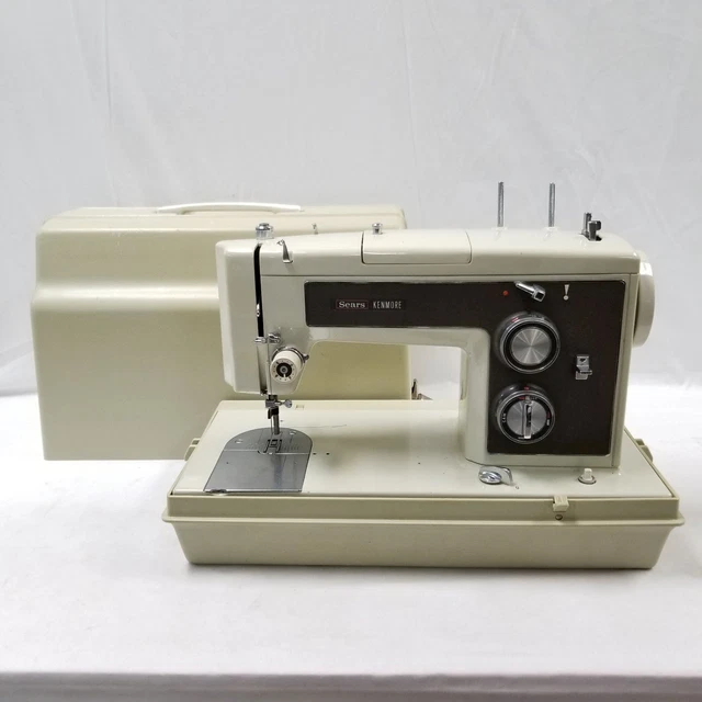 SEARS KENMORE SEWING Machine Model 158.17550 With Foot Pedal, Working