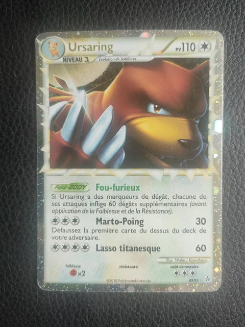 Pokemon Card Ursaring Prime Holo 89/95 Heartgold SoulSilver Excellent Condition Fr