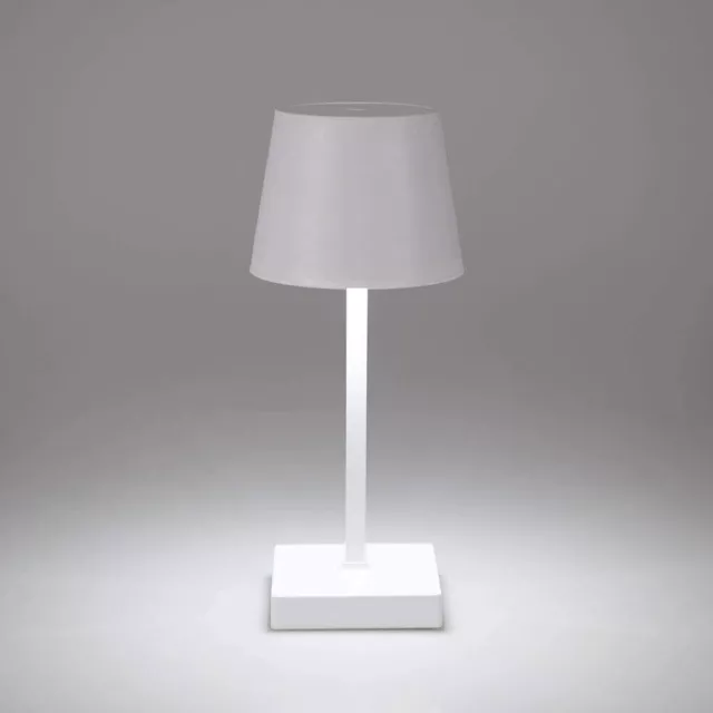 Lampada Da Tavolo Touch Led Ricaricabile Bar Hotel Ristorante Bianca