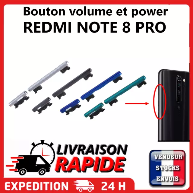 bouton latérale XIAOMI REDMI NOTE 8 PRO Touche volume power on off button side