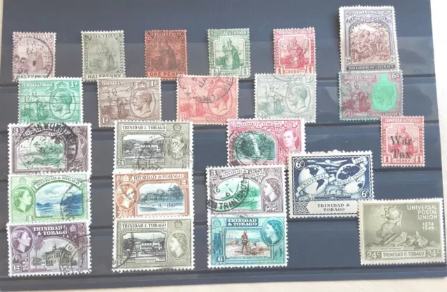 Trinidad & Tobago QV, KGV, KGVI & QEII used stamps