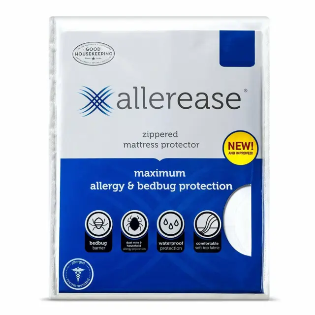 Allerease Waterproof Allergy Protection TWIN Zippered Mattress Protector