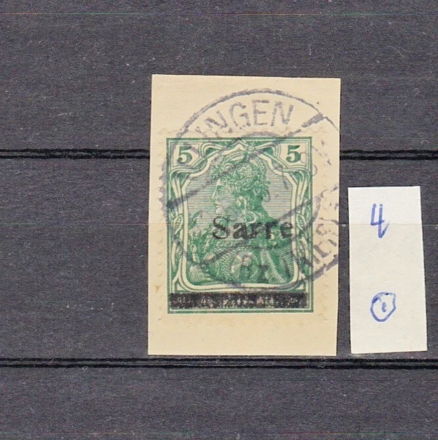 saargebiet bis 1934: Mi. Nr. 4 gestempelt