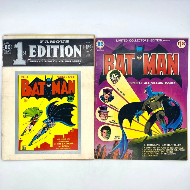 DC Super-Stars BATMAN LOT Famous First Editions F-5 & Limited Collectors C-37