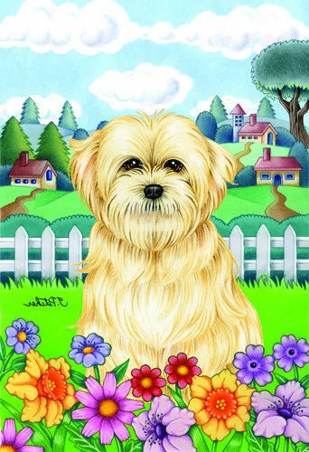 Spring House Flag - Lhasa Apso 73040
