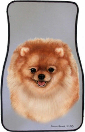 Orange Pomeranian Car Floor Mats Pair (TB) 36311