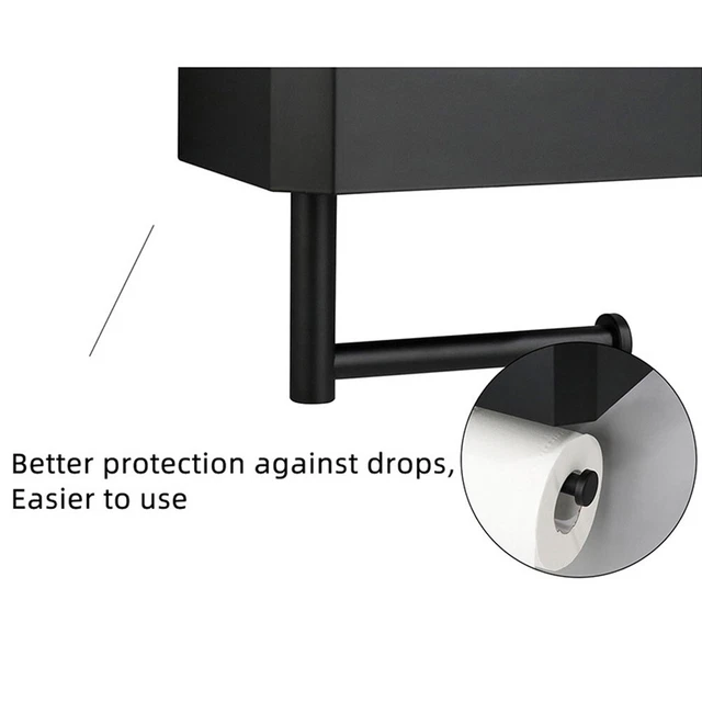 Porta asciugamani 1 pz. acciaio inox WC supporto carta sportello superiore design