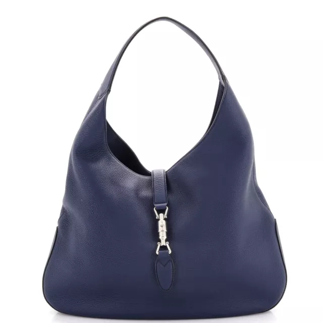 Gucci Jackie Soft Hobo Leather Large Blue